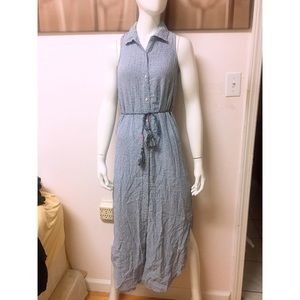 🆕✨ White Crow Floral Belted Maxi Dress